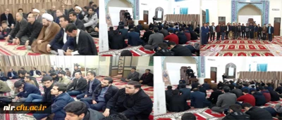 شرکت کارکنان و دانشجویان در جلسه درس اخلاق دانشمندو استاد جناب حاج آقا عاملی امام جمعه محبوب شهرستان اردبیل