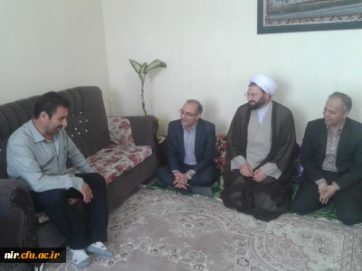 عیادت دکتر عبدی مدیریت محترم امور پردیس های استان اردبیل به همراه هیئت همراه از همکار بیمار جناب آقای مهدویان