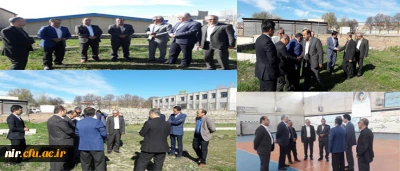 بازدید دکتر حاجی زاده معاون دفتر تربیت بدنی و فعالیت های ورزشی وزارت آموزش و پرورش از سالن و زمین ورزشی مجاور دانشگاه فرهنگیان-مرکز آموزش عالی آزادگان نیر