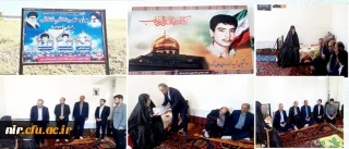 دیدارمسئولان دانشگاه فرهنگیان آزادگان نیر با خانواده محترم شهید عالی نژاد