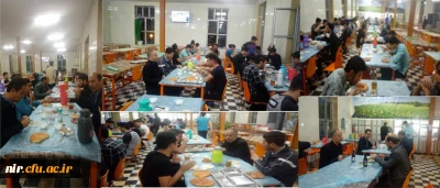 ضیافت افطاری ریاست مرکز و کارکنان با دانشجویان در مرکزآزادگان نیر