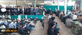 شرکت دانشجومعلمان در نمازجمعه عبادی و سیاسی شهرستان نیر به همراه کارکنان و رییس مرکز دکتر شایگان اصل