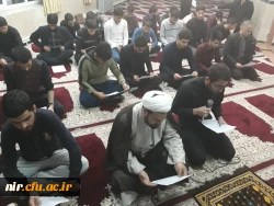 مراسم قرائت زیارت حضرت رسول (ص) ازبعید با فراسیدن 28 صفر  و برگزاری مراسم سوگواری رحلت پیامبر خاتم حضرت محمد (ص) و شهادت امام حسن مجتبی (ع) در مرکز آزادگان نیر  3