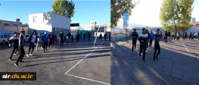 دوشنبه های با نشاط برگزاری ورزش صبحگاهی قبل از شروع کلاس ها