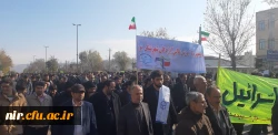 حضور گسترده دانشجو معلمان و کارکنان مرکز تابعه آموزشی آزادگان نیر در حمایت از حریم و جایگاه ولایت 4